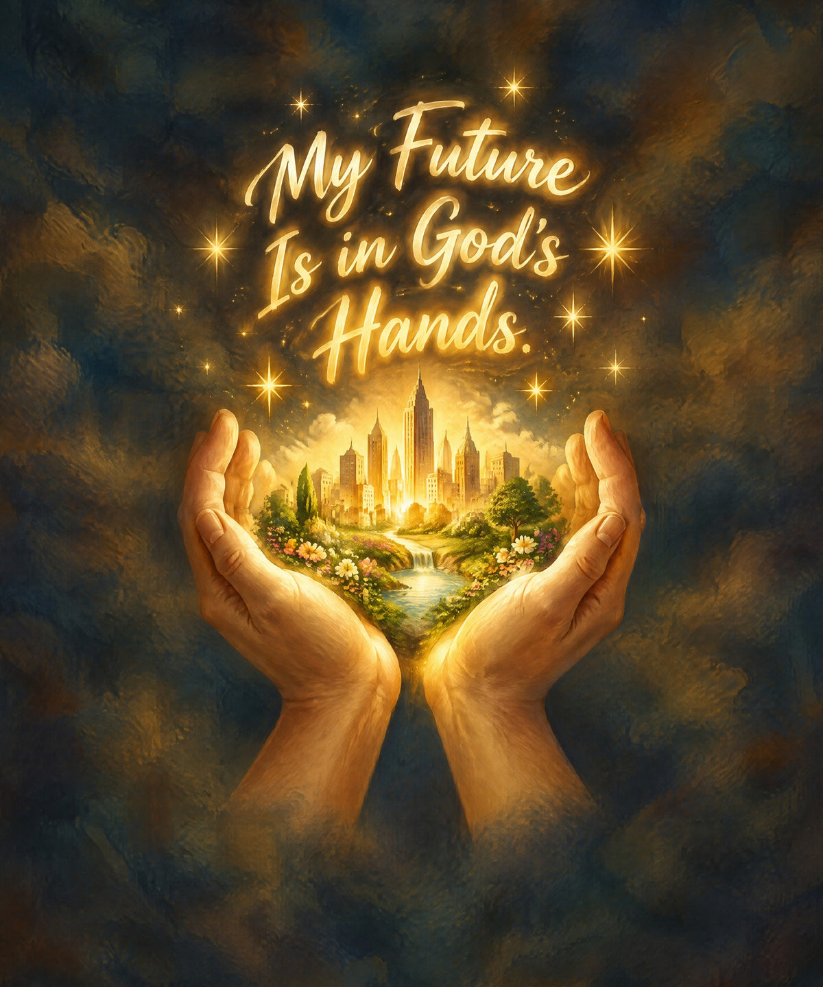 My Future Is in God's Hands. blanket, full design