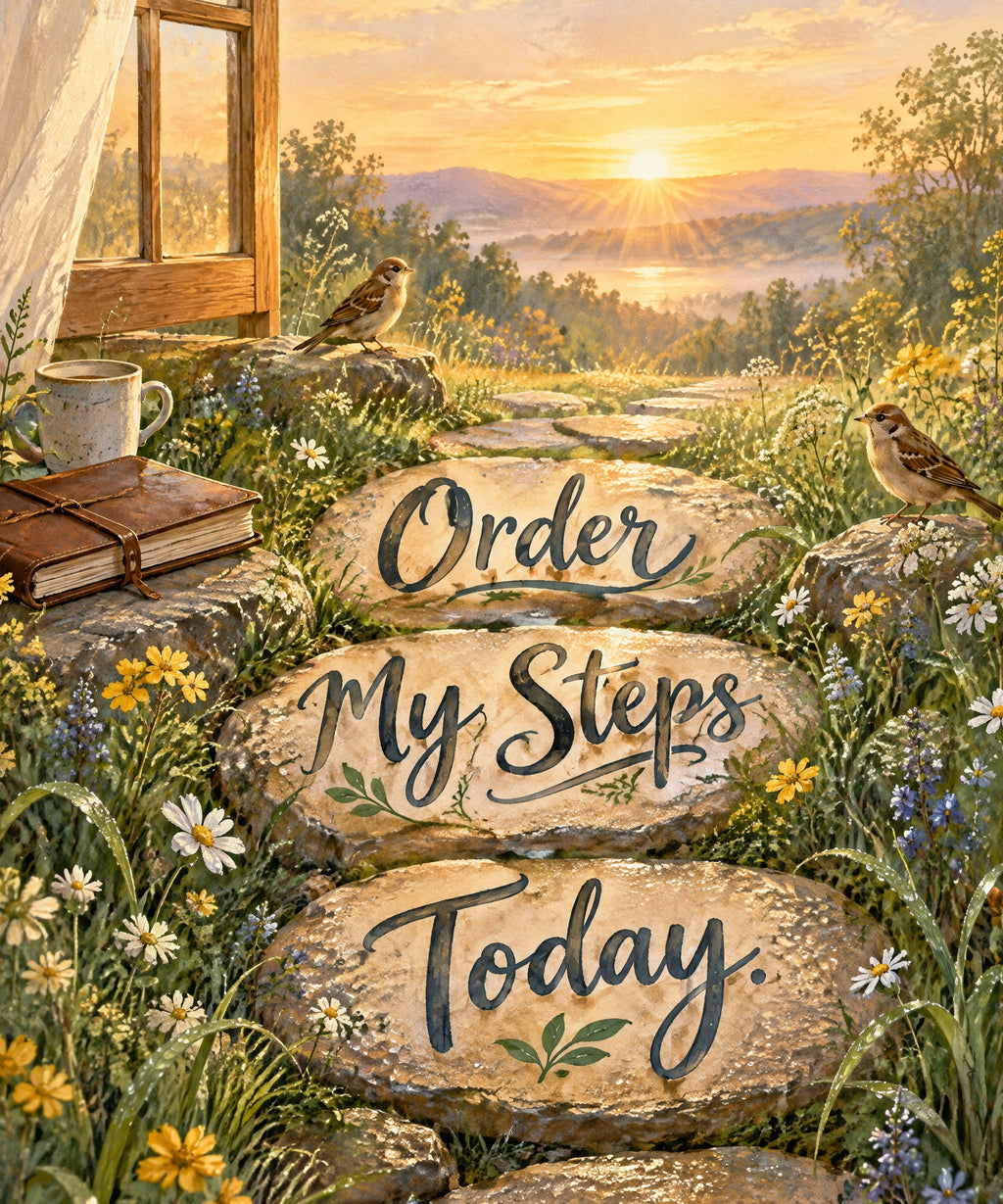 Order My Steps Today. blanket, full design