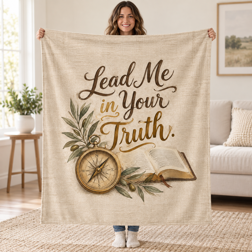 Lead Me in Your Truth. blanket, held open