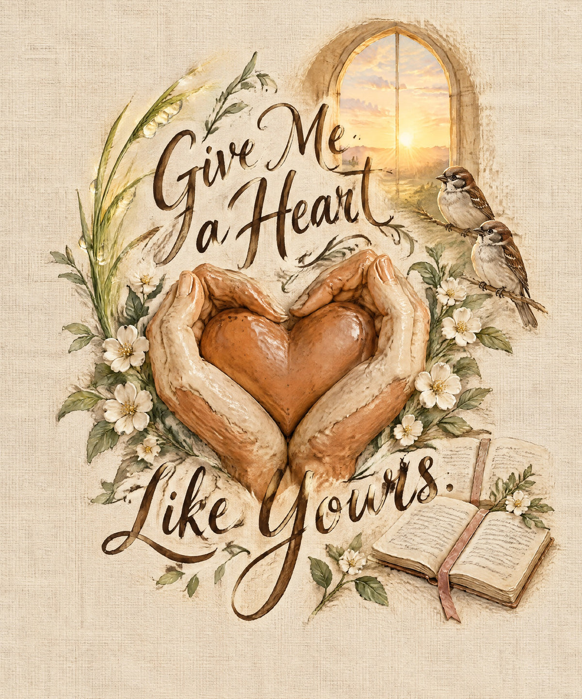 Give Me a Heart Like Yours. blanket, full design