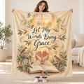 Let My Words Bring Grace. blanket, held open
