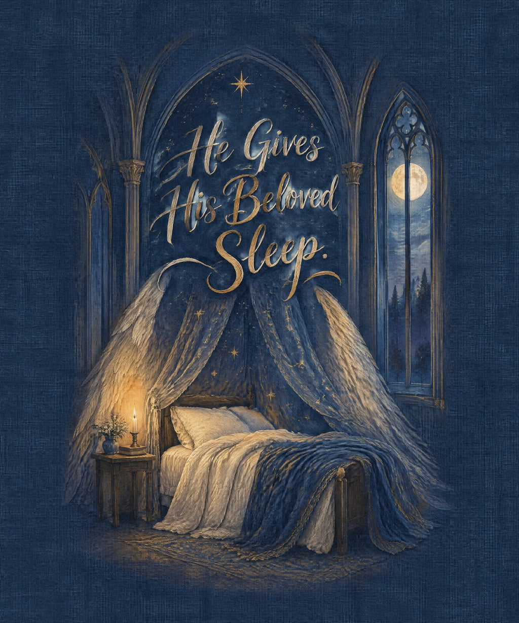 He Gives His Beloved Sleep. blanket, full design