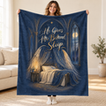 He Gives His Beloved Sleep. blanket, held open