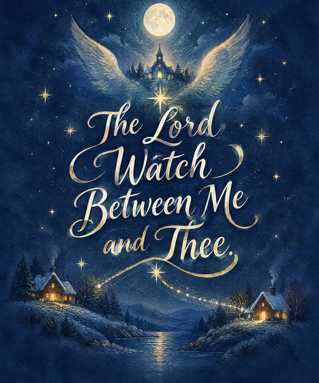 The Lord Watch Between Me and Thee. blanket, full design