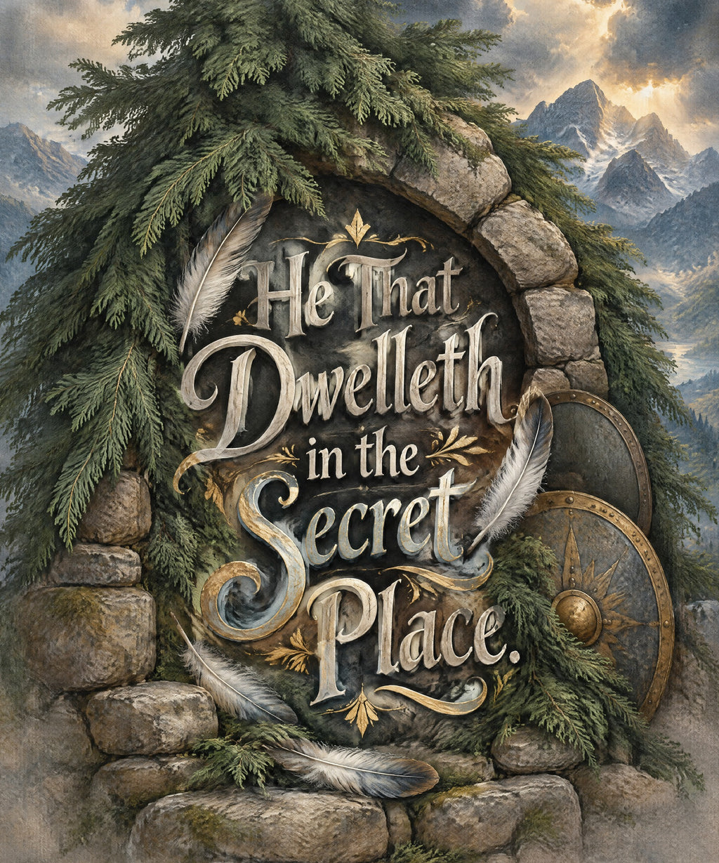 He That Dwelleth in the Secret Place. blanket, full design