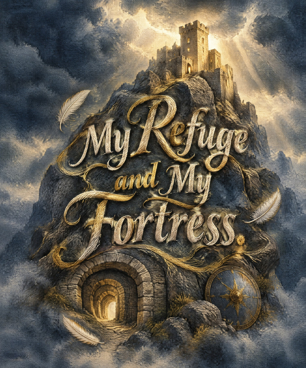 My Refuge and My Fortress. blanket, full design