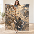 Because He Hath Set His Love upon Me, I Will Deliver Him. blanket, held open