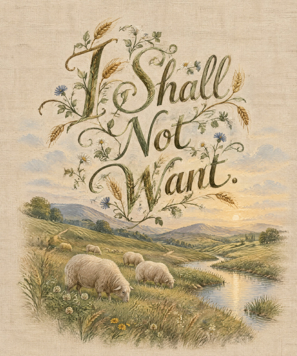 I Shall Not Want. blanket, full design