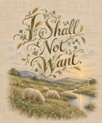 I Shall Not Want. blanket, full design