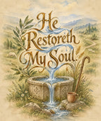 He Restoreth My Soul. blanket, full design