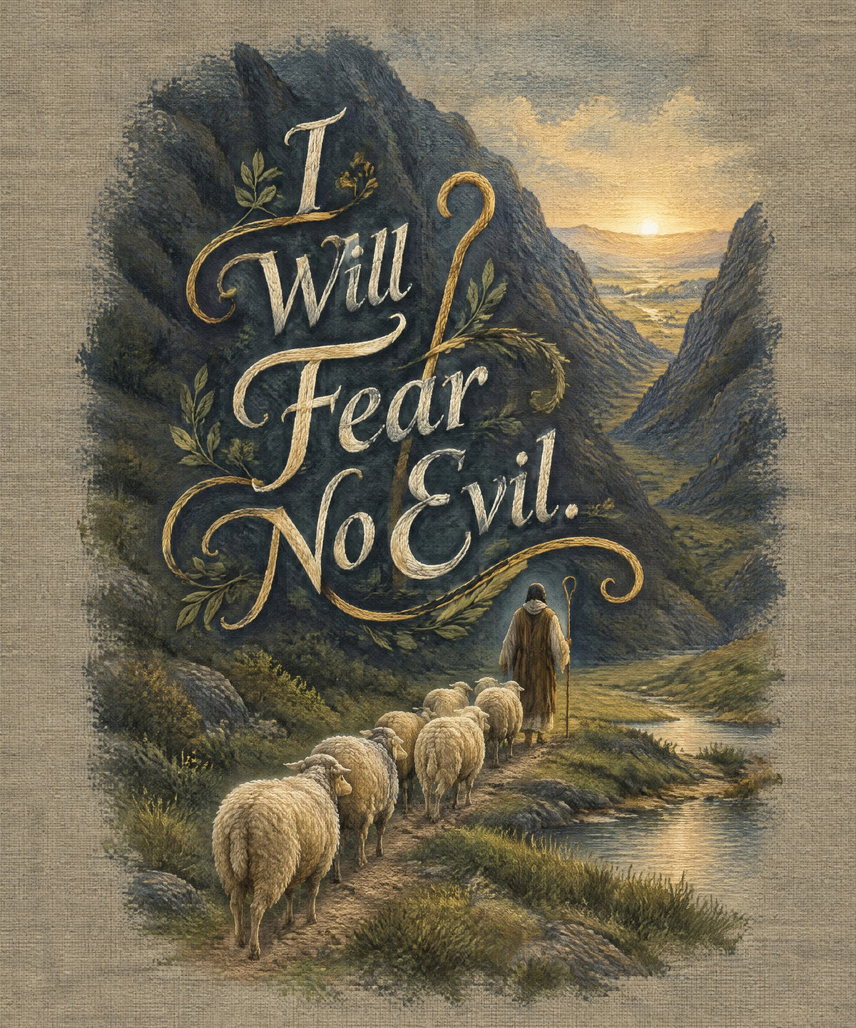 I Will Fear No Evil. blanket, full design