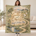 Surely Goodness and Mercy Shall Follow Me. blanket, held open