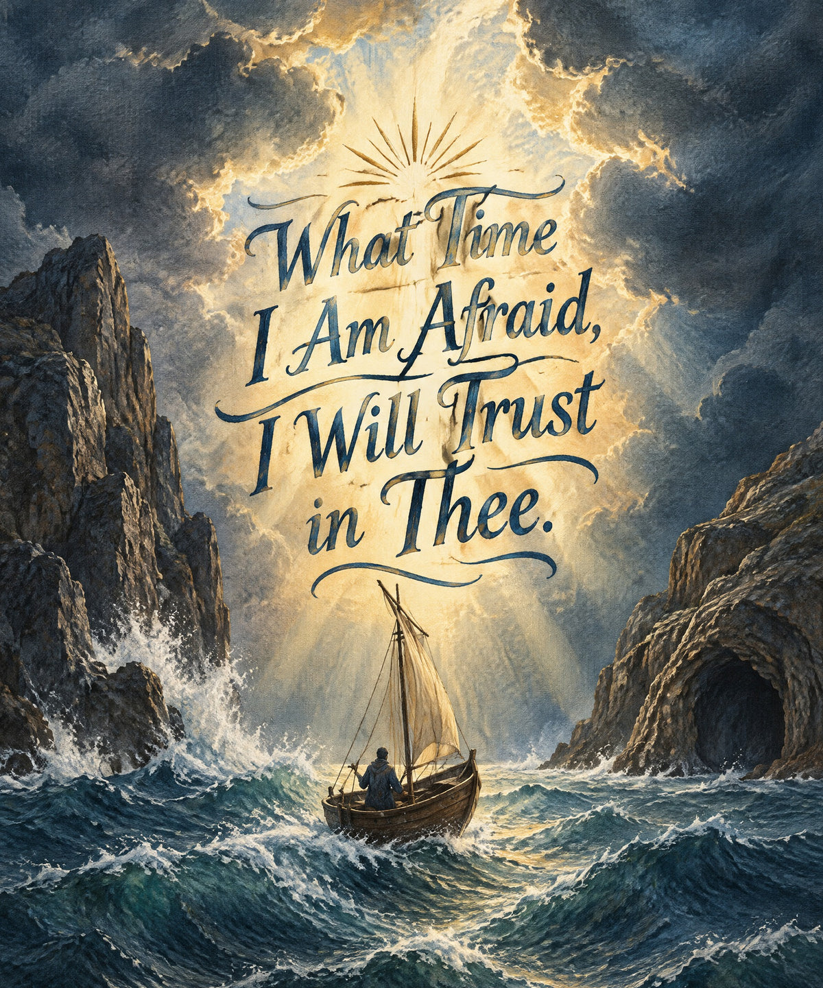 What Time I Am Afraid, I Will Trust in Thee. blanket, full design